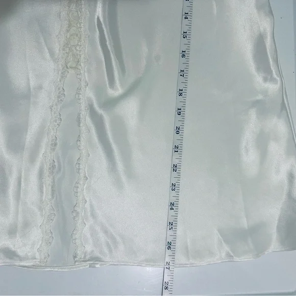 Vintage 1980’s Val Mode Lingerie Ivory White Lace Slip with Rose, Women Size XL - Picture 12 of 15